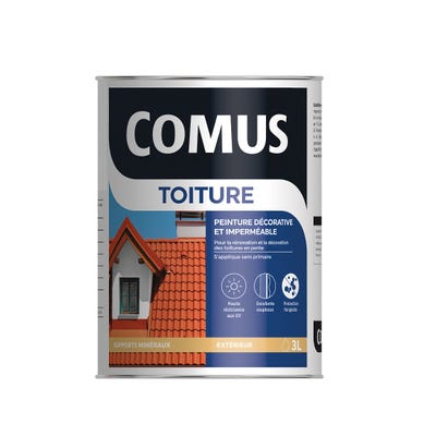 Comus Toiture - Gris Clair 3l - Peinture Décorative Imperméable Pour La Rénovation Des Toitures - Comus