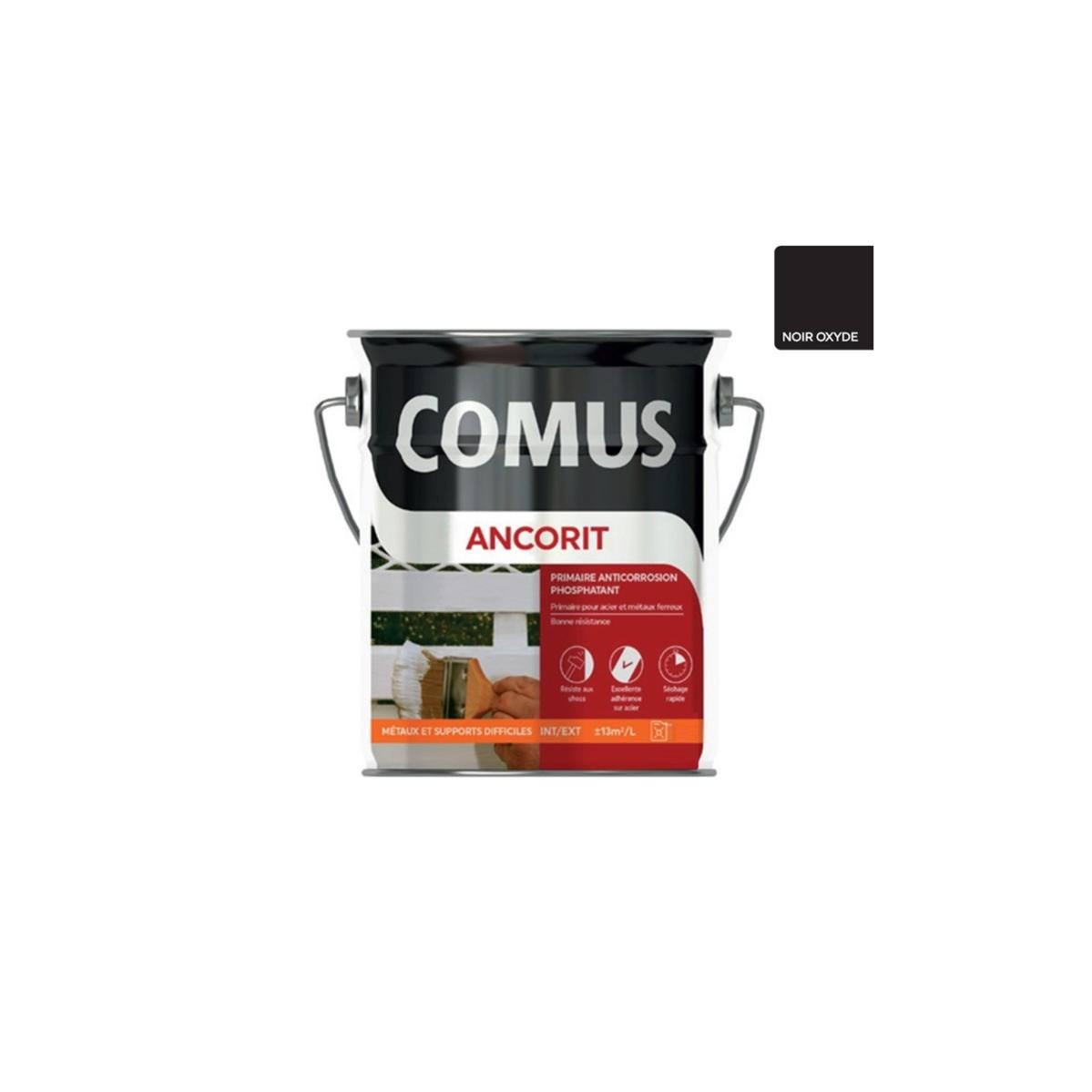 ANCORIT NOIR 3L - Primaire antirouille phosphatant pour supports ferreux - COMUS