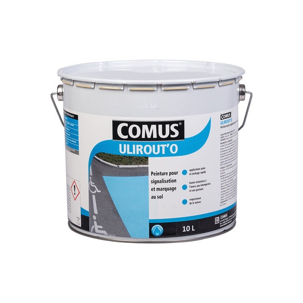 Peinture pour signalisation et marquage au sol ULIROUT’O - blanc 10l - Comus