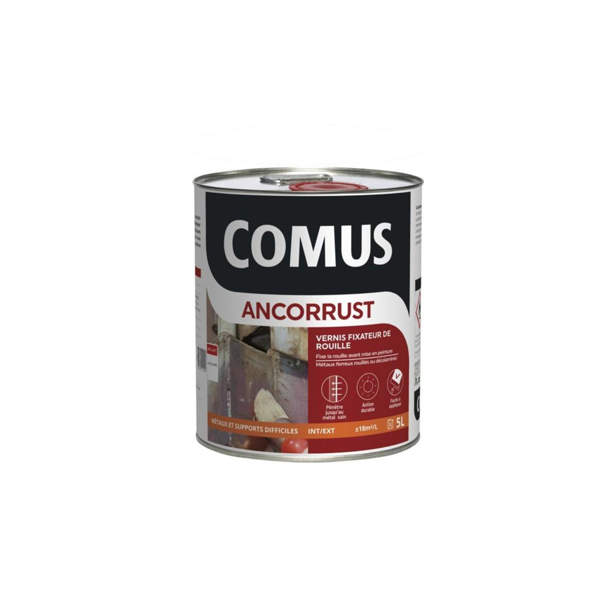 ANCORRUST 5L - Vernis fixateur de rouille avant mise en peinture - COMUS