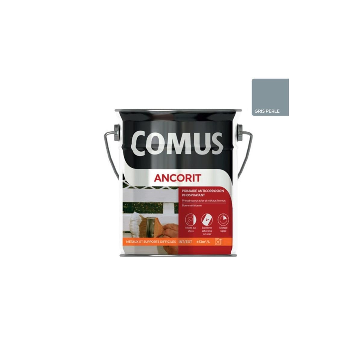 ANCORIT GRIS PERLE 0.75L - Primaire antirouille phosphatant pour supports ferreux - COMUS