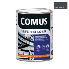 ULIFER PM 1201 SR - GRIS FONCE 4 KG Primaire pour métaux ferreux - COMUS 0