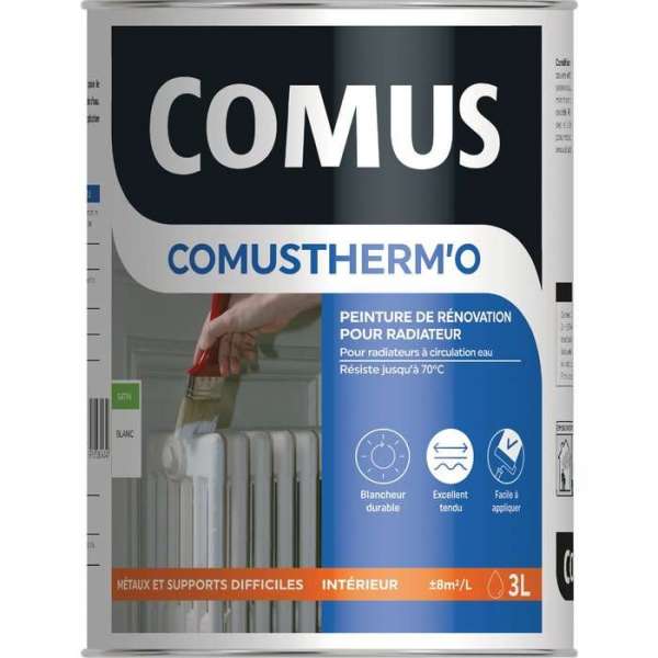 Peinture à haute résistance pour radiateur COMUS - Blanc - 3L
