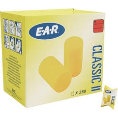 Bouchons d'oreilles Classic II, Modèle : 250 paquets de poches d'1 paire dans la boîte