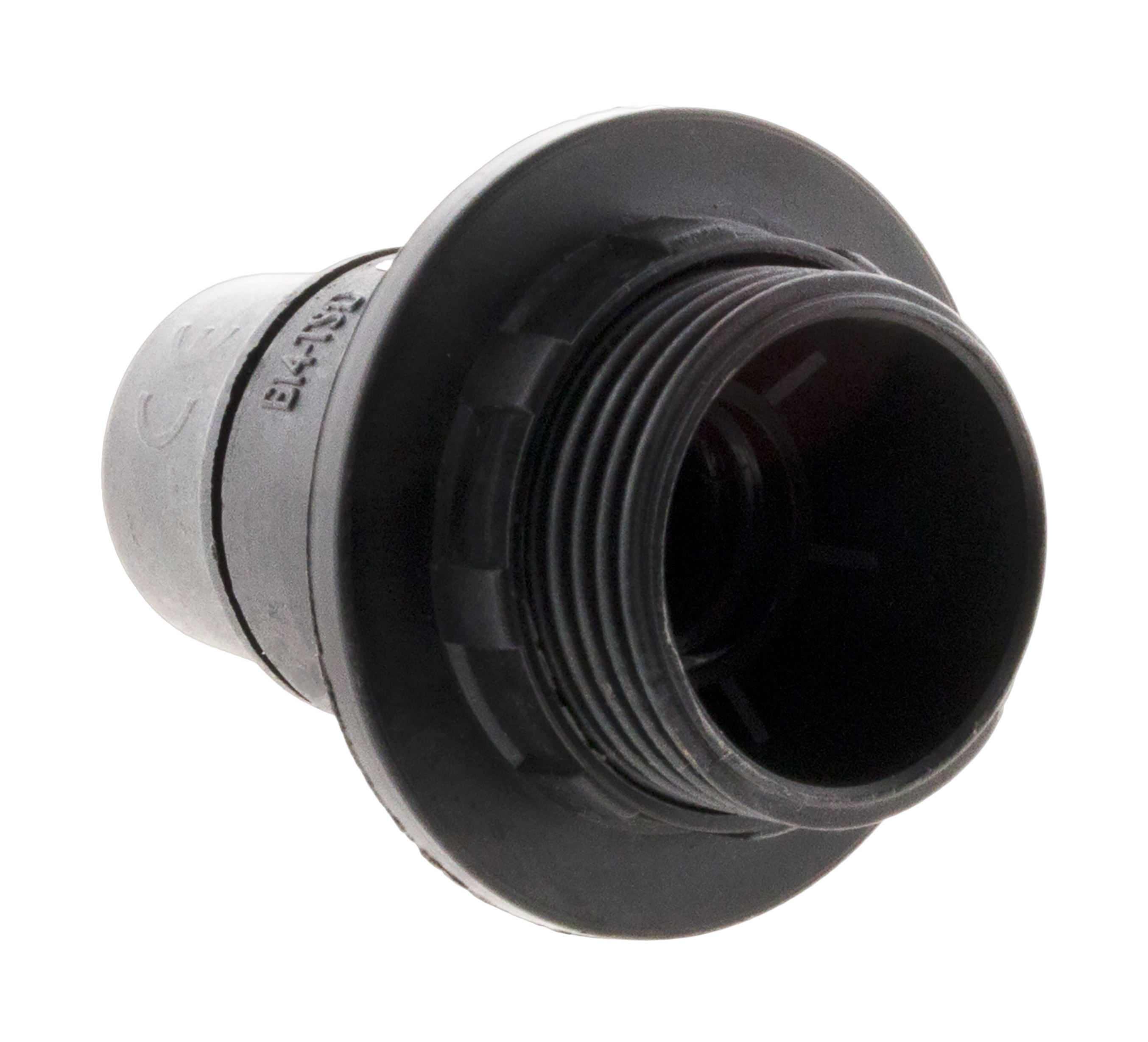Douille E14 Thermoplastique simple bague Noir