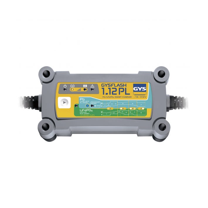 Chargeur batterie Plomb/LiFePO4 12V 1A de 2 à 32Ah GYSFLASH 1.12PL 0