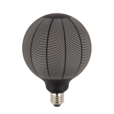 Ampoule Déco LED Filament, Aspect Aiguilles de pin Noir, G125, culot E27, 4W cons. 1800K Blanc Chaud 0