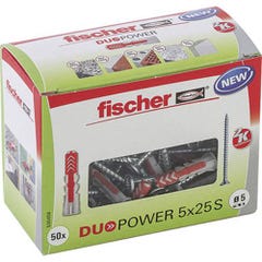Fischer DUOPOWER 5x25 S LD Cheville 2 éléments 25 mm 5 mm 535458 50 pc(s) 0