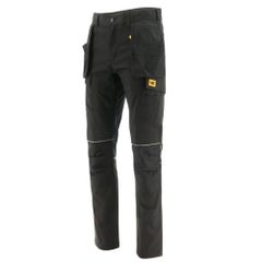 Pantalon de travail avec poches genouillères stretch imperméable Caterpillar TRADE HOLISTER Noir 42 0