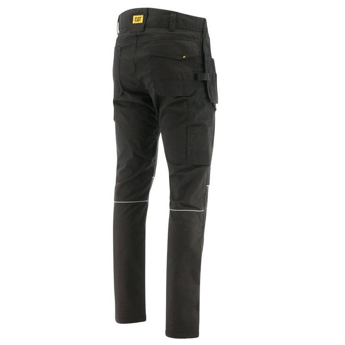 Pantalon de travail avec poches genouillères stretch imperméable Caterpillar TRADE HOLISTER Noir 42 1