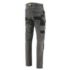 Pantalon de travail stretch imperméable avec poches genouillères Caterpillar TRADES WR Gris / Noir 42 1