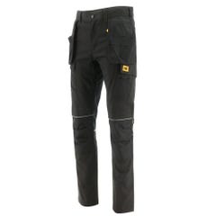 Pantalon de travail avec poches genouillères stretch imperméable Caterpillar TRADE HOLISTER Noir 48 0