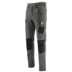 Pantalon de travail stretch imperméable avec poches genouillères Caterpillar TRADES WR Gris / Noir 44 0