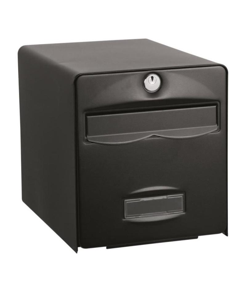 BURG WACHTER Boîte aux lettres Balthazar en acier galvanisé - 1 porte - Noir