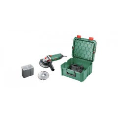 Meuleuse 1 angulaire pws 850-125 bosch + 2 accessoires + 1 boîte à outils systembox - 06033a270a 0