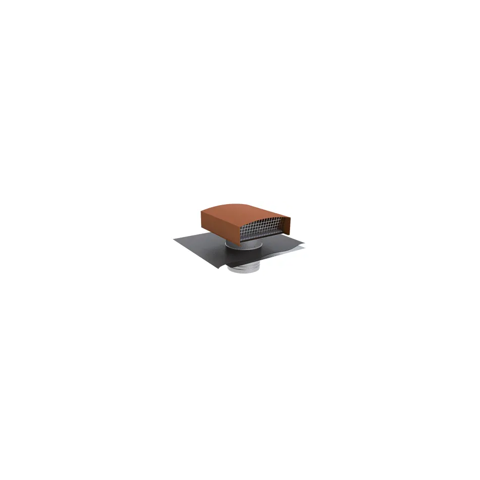 Chapeau de toiture galva ⌀160 Tuile - CT 160 R ATLANTIC - 533603 Sortie de toiture ⌀ 160 Atlantic, chapeau alu, fourreau galva et feuille de plomb, 0