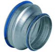 Réduction conique galva - RCC ⌀250/200 + joints ALDES - 11098189 Réduction conique galva