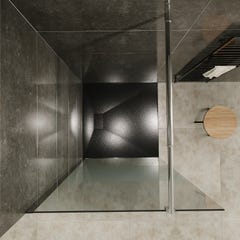 ROMA Paroi de douche à l'Italienne verre 10 mm centre-opaque 110 x 200 cm 1