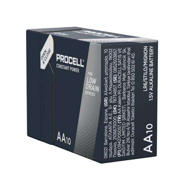 10 Piles Alcaline 1,5V AA Procell Duracell LR6 3