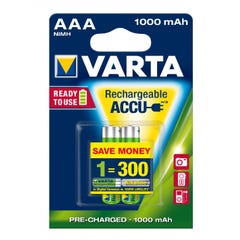 Pack 2 accus AAA 1000mAh Varta Professional Ready to use 0