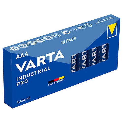 Boîte de 10 piles alcalines INDUSTRIAL Pro 1,5V LR03 - VARTA - 4003211111 3