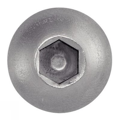 Vis à métaux tête bombée hexagonale creuse inox A2 ISO 7380 5X12 boîte de 200 - ACTON - 622025X12 2