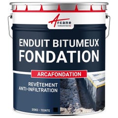 Enduit bitumineux pour Fondations Murs enterrés - ARCAFONDATION - 20 kg - Noir - ARCANE INDUSTRIES