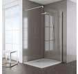 Schulte paroi de douche à l'italienne, 140 x 200 cm, verre 8 mm, Walk In, profilé aspect chromé, Espace 8 T