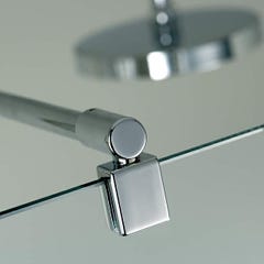 Schulte paroi de douche à l'italienne, 90 x 200 cm, verre 8 mm, Walk In, profilé aspect chromé, Espace 8 T 2