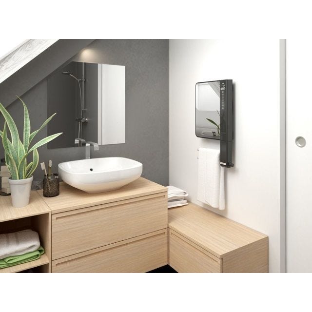 Sèche-serviettes électrique miroir ILLICO 3 avec soufflant 800+1000W - THERMOR - 491374 2