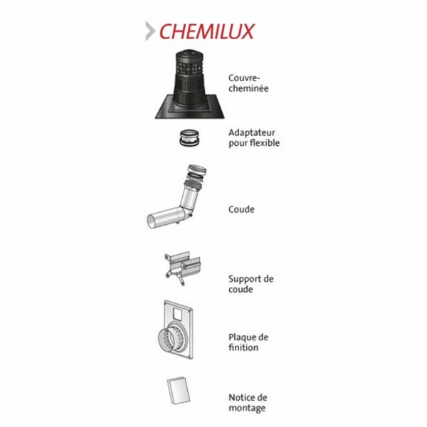 Kit B Chemilux Ø80 ocre de système non étanche - UBBINK : 184449 4