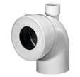 Coude de branchement WC en PVC - Ø 100 mm - avec prise d'aération - Femelle