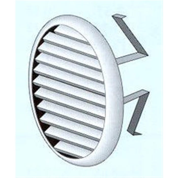 Grille de ventilation ronde avec moustiquaire - Diamètre ext: 135 mm pour tube 80-100 1