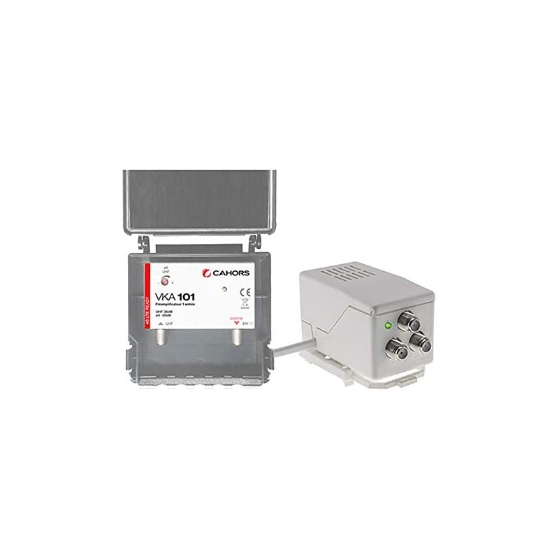 CAHORS VKA 101-5G Kit Préamplificateur TNT 1 entrée UHF 36dB + Alim - LTE 21-48