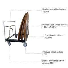 Chariot pour table - charge max 300kg - 800007629 2