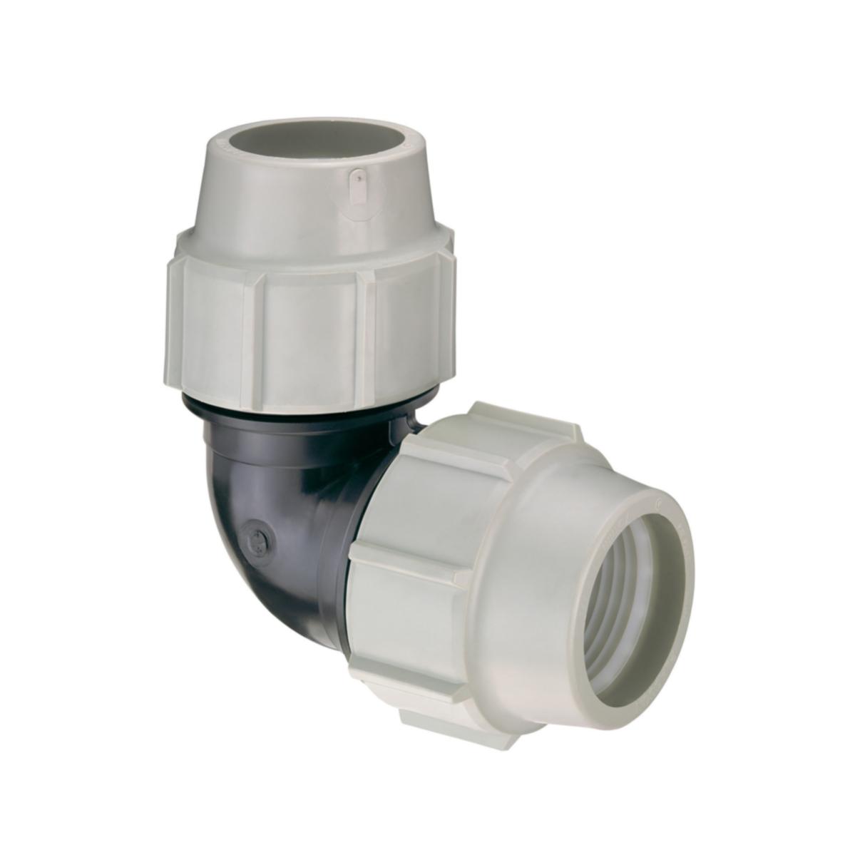 coude à 90 degrés - pour tube pe - diamètre 32 mm - plasson 705032