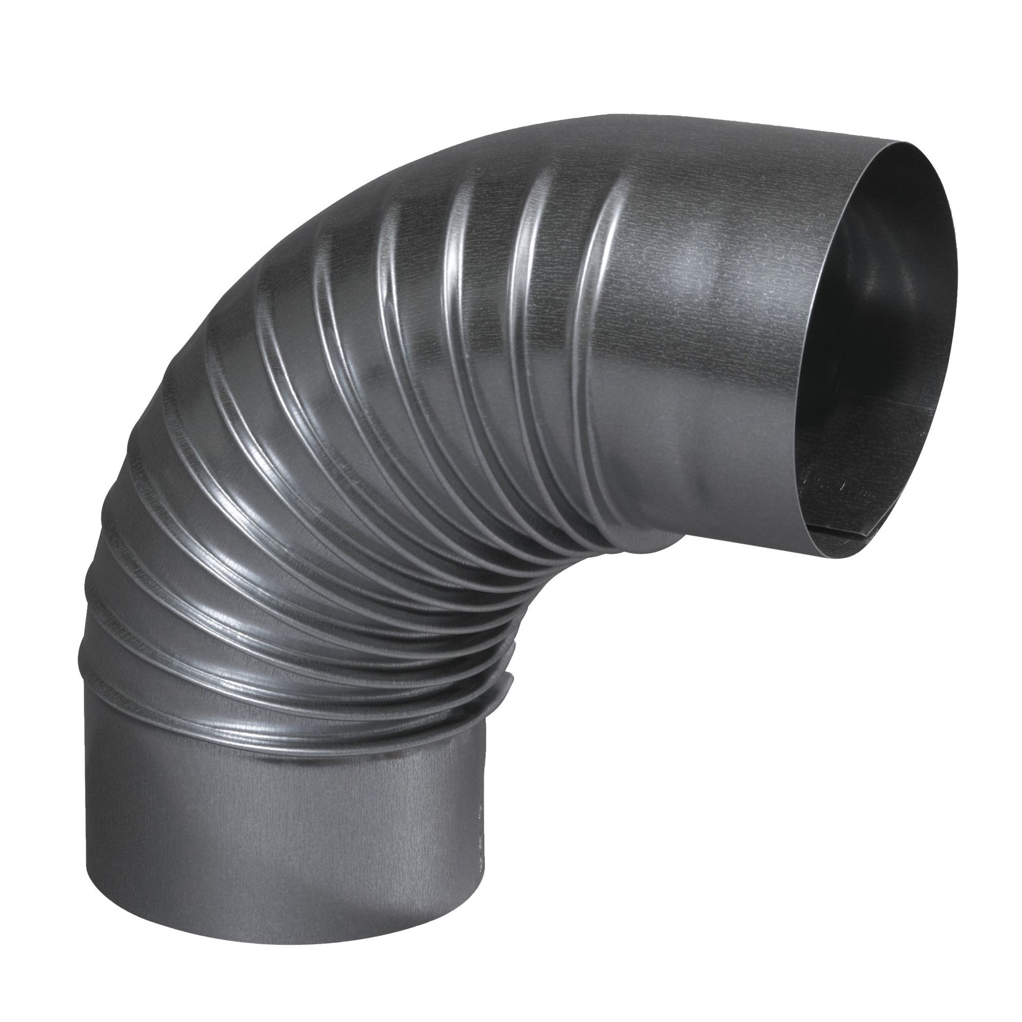 Coude plissé à 90° aluminié 139 mm - TEN - 372139