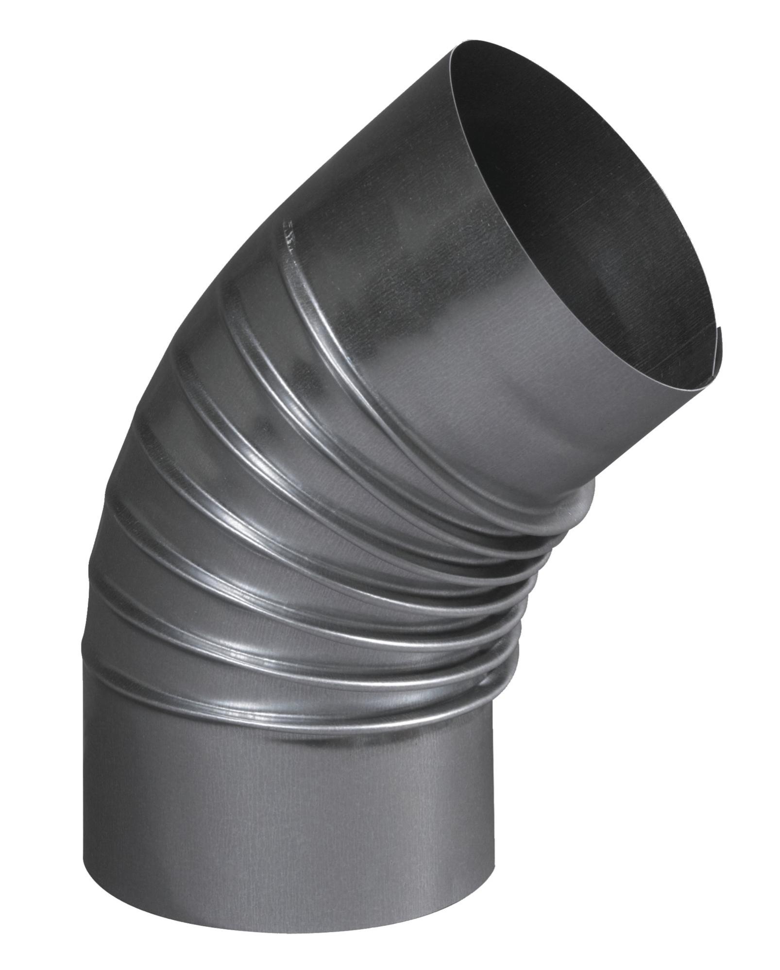 Coude plissé à 45° aluminié 153 mm - TEN - 374153