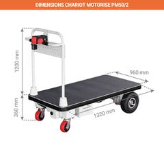 Chariot de manutention motorisé - charge max 400kg - PM50/2 1