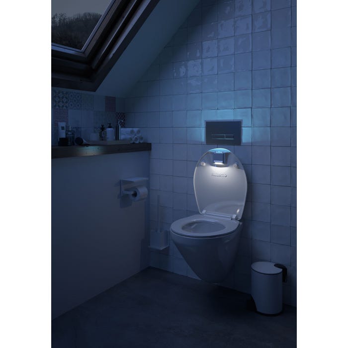 Abattant WC en thermodur avec éclairage LED NIGHTY 2 - blanc brillant - 37,2 x 6,7 x 46,5 cm - 2