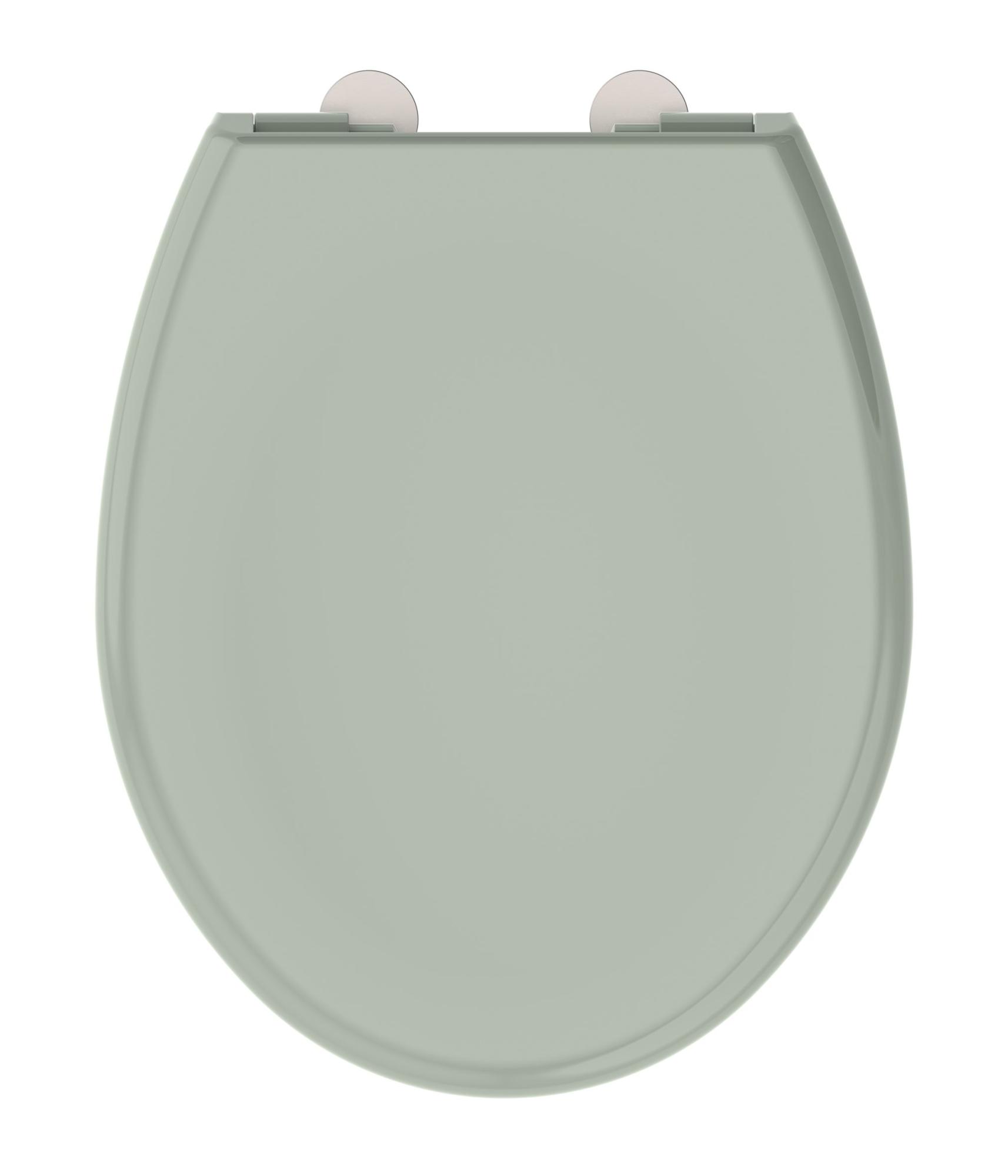 Abattant WC à fermeture progressive et déclipsable BOREO vers de gris