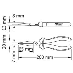 Pinces plates dentelées ERGOTORQUE 200 mm KS Tools 2