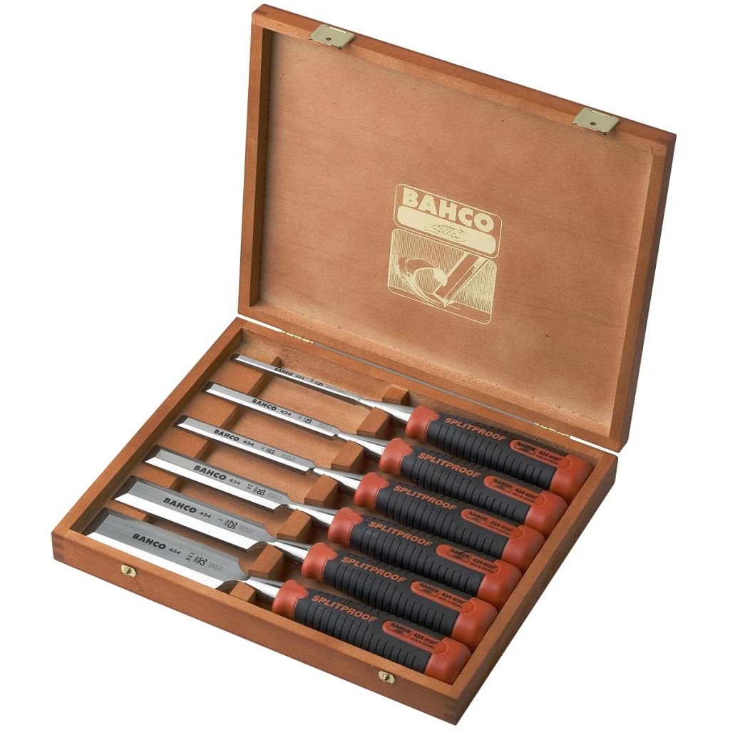 Jeu de burins en boîte en bois 6 pcs 434-S6-EUR BAHCO