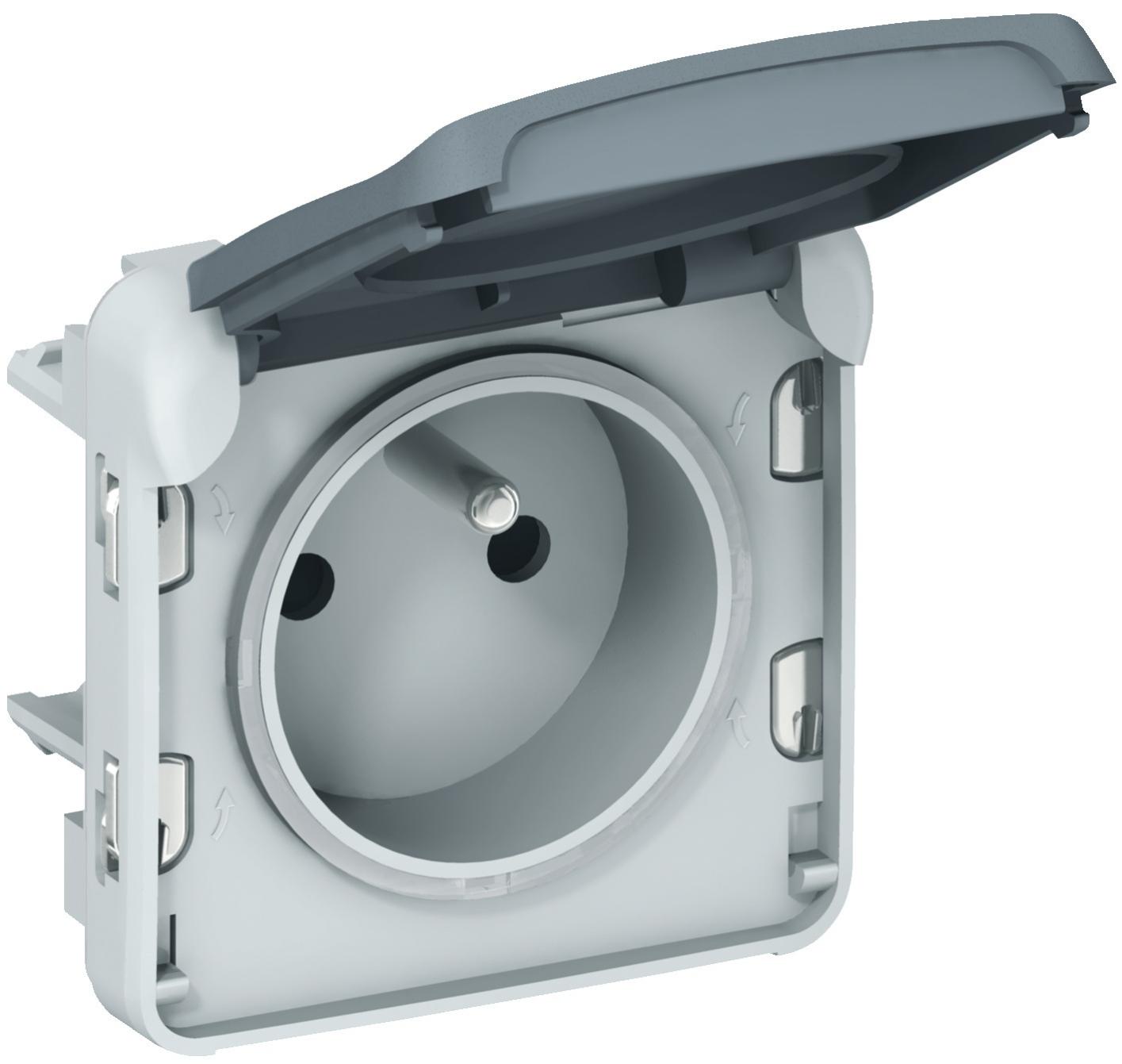 Prise de courant étanche 2 P + T PLEXO composable – LEGRAND - 069551