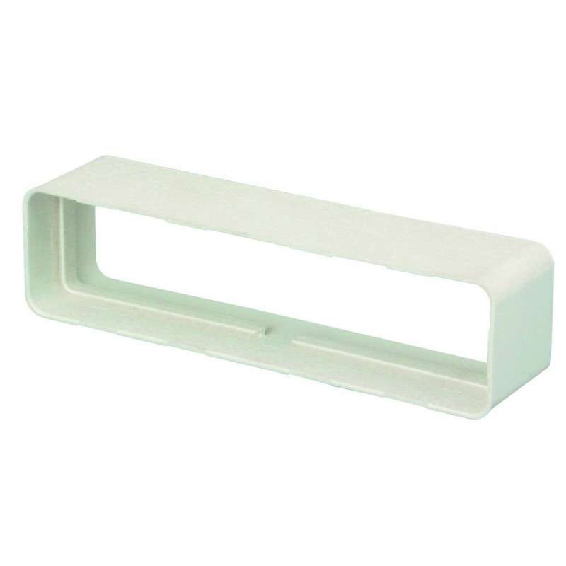 Raccord droit rectangulaire 55x110 plastique - RD 55x110 ATLANTIC - 460001 raccord droit Atlantic (femelle) pour Conduit rigide plastique