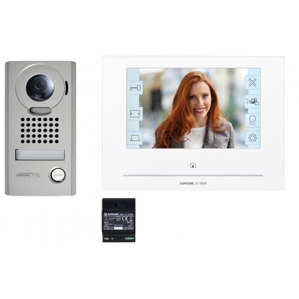 Kit vidéo JOS1VW platine saillie avec moniteur écran 7'' et module Wi-Fi intégré - AIPHONE - 130413