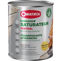 Saturateur extérieur bois résineux / Autoclaves Owatrol TEXTROL Incolore (ow20) 2.5 litres