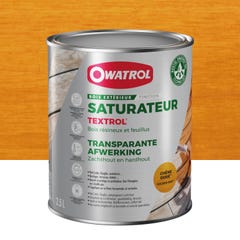 Saturateur extérieur bois résineux / Autoclaves Owatrol TEXTROL Chêne doré (ow11) 2.5 litres