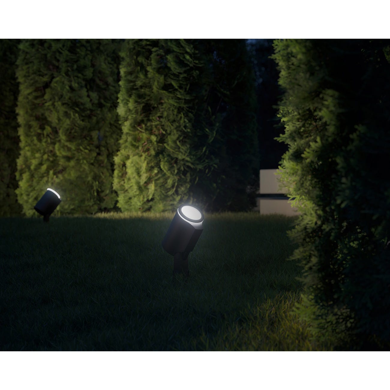 Projecteur extérieur à piquer Steinel Spot Garden anthracite, LED intégrée, 3000 K, jardin 6