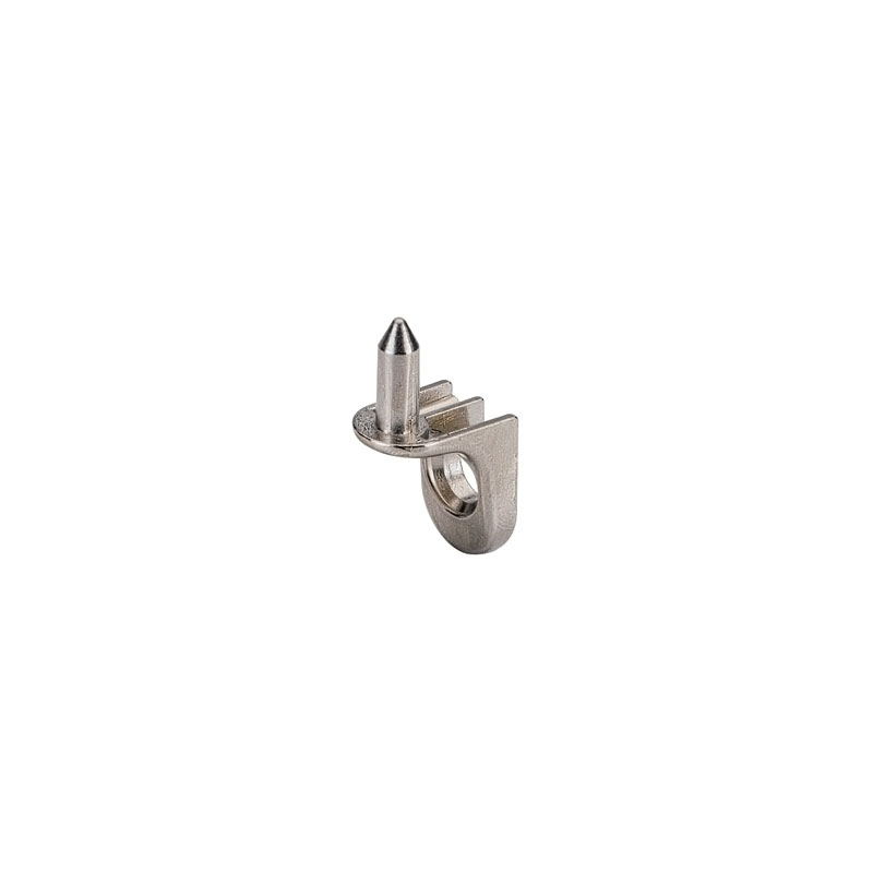 Taquet pour fonds en bois - Matériau : Zinc moulé sous pression - Diamètre perçage 01 : 463 g - Décor : Nickelé - HETTI